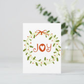 Holly Wreath Postkarte (Stehend Vorderseite)