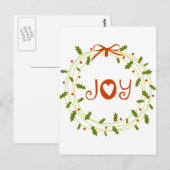 Holly Wreath Postkarte (Vorne/Hinten)