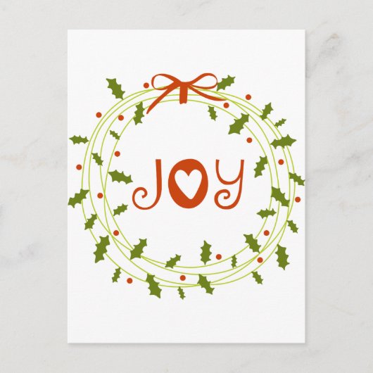 Holly Wreath Postkarte (Vorderseite)