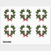 Holly Wreath Sticker (Blatt)