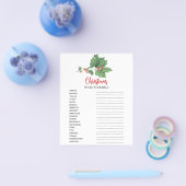 Holly Wreath Word Scramble Game Card Flyer (Einzeln)