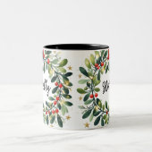 Holly Wreath Zweifarbige Tasse (Mittel)