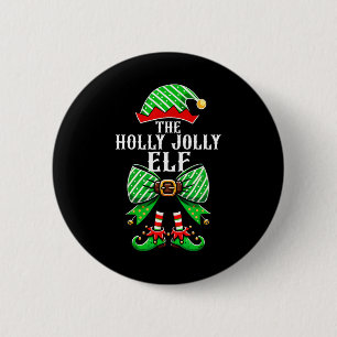 Holly Xmas Jolly Elf Coquette Bow Weihnachtsfamili Button