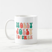 Holly Xmas Jolly Stman Retro Groovy Christmas Paja Kaffeetasse (Links)