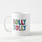 Holly Xmas Jolly Vibes Groovy Retro Weihnachten Kaffeetasse (Links)