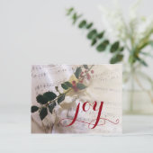 Holly Zweig über Notenblatt für Weihnachten (Stehend Vorderseite)