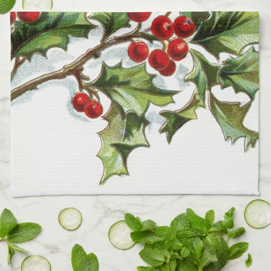 HollyBerries20150801 Geschirrtuch (Gefaltet)