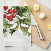 HollyBerries20150801 Geschirrtuch (Viertel Falte)