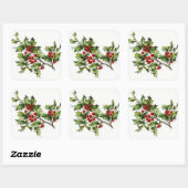 HollyBerries20150802 Quadratischer Aufkleber (Blatt)