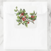HollyBerries20150802 Quadratischer Aufkleber (Tasche)
