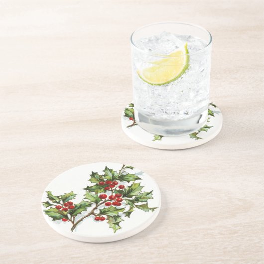 HollyBerries 001 Getränkeuntersetzer (Seite)