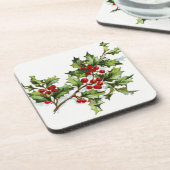 HollyBerries 001 Getränkeuntersetzer (Linke Seite)