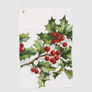 HollyBerries 001 Golfhandtuch