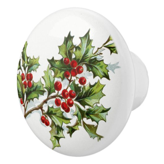 HollyBerries 001 Keramikknauf (Rechts)