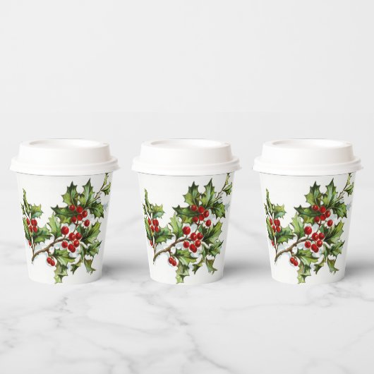 HollyBerries 001 Pappbecher (Multi)