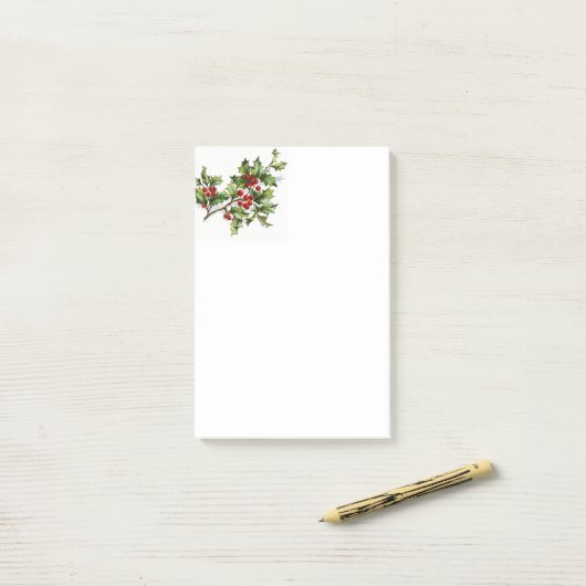 HollyBerries_001 Post-it Klebezettel (Auf Schreibtisch)