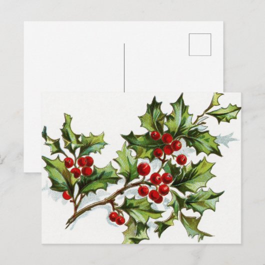 HollyBerries_001 Postkarte (Vorne/Hinten)