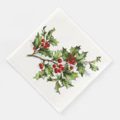 HollyBerries 001 Serviette (Ecke)