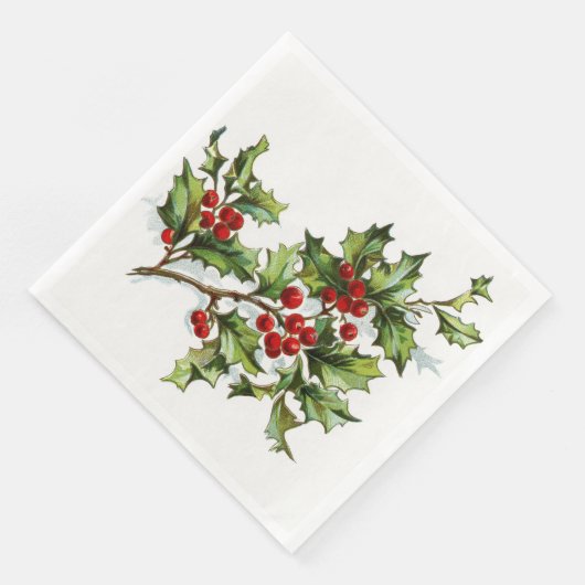 HollyBerries 001 Serviette (Ecke)