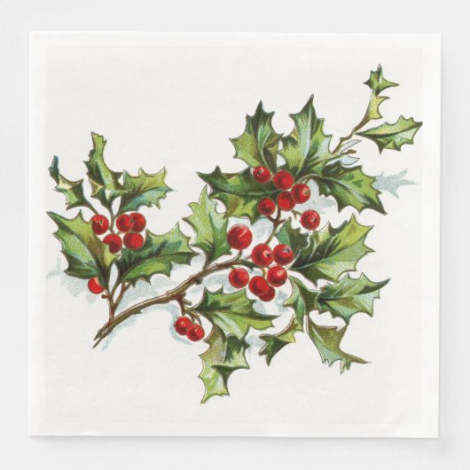 HollyBerries 001 Serviette (Vorderseite)