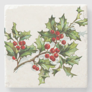HollyBerries 001 Steinuntersetzer