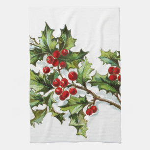 HollyBerries 002 Geschirrtuch