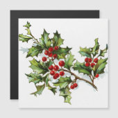 HollyBerries 002 Magnetkarte (Vorne/Hinten)