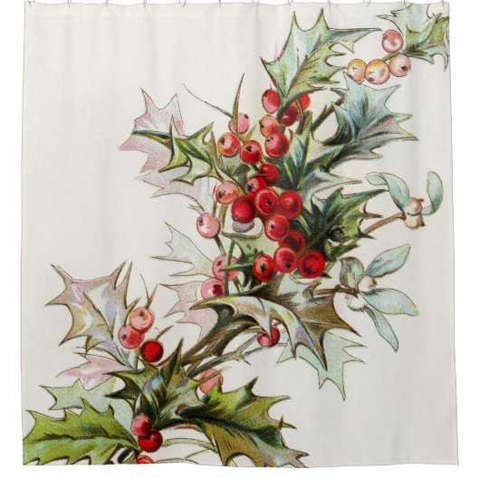 HollyBerries 003 Duschvorhang (Vorderseite)