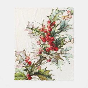 HollyBerries 003 Fleecedecke