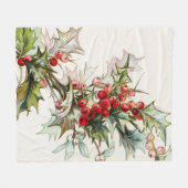 HollyBerries 003 Fleecedecke (Vorderseite (Horizontal))