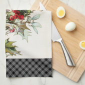 HollyBerries 003 Geschirrtuch (Viertel Falte)