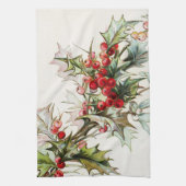 HollyBerries 003 Geschirrtuch (Vertikal)