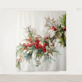 HollyBerries 004 Wandteppich (Vorderseite)