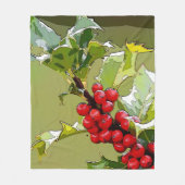 HollyBerries 005 Fleecedecke (Vorderseite)