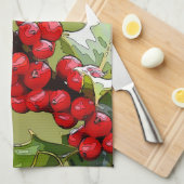 HollyBerries 005 Geschirrtuch (Viertel Falte)