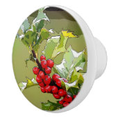 HollyBerries 005 Keramikknauf (Rechts)