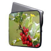 HollyBerries 005 Laptopschutzhülle (Vorderseite Links)