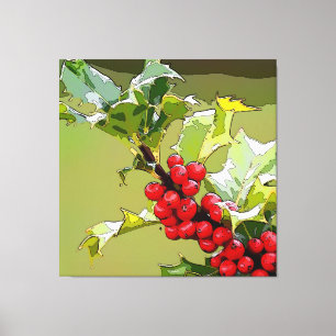 HollyBerries 005 Leinwanddruck