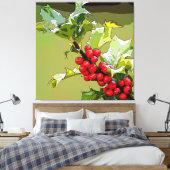 HollyBerries 005 Leinwanddruck (Insitu (Schlafzimmer))