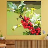 HollyBerries 005 Leinwanddruck (Insitu (Wohnzimmer))