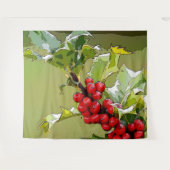 HollyBerries 005 Wandteppich (Vorderseite (Horizontal))