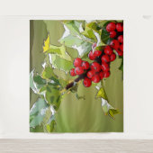 HollyBerries 005 Wandteppich (Vorderseite)