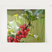 HollyBerries 006 Wandteppich (Vorderseite (Horizontal))