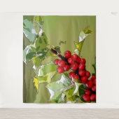 HollyBerries 006 Wandteppich (Vorderseite)