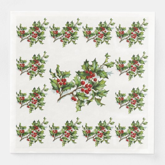 HollyBerries 014 Serviette (Vorderseite)