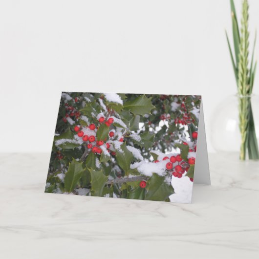 "Hollyberry" Dankeskarte (Vorderseite)