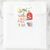 Hollyday For Ever Quadratischer Aufkleber (Tasche)