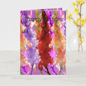 Hollyhock Blooms of Elegance, Geburtstag Karte (Gelbe Blume)