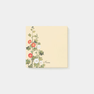 Hollyhock Blume Art Post It Personal Note Pad Post-it Klebezettel