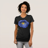 Hollyhock Blume Beautiful Blue Ladys T Shirt (Vorne ganz)